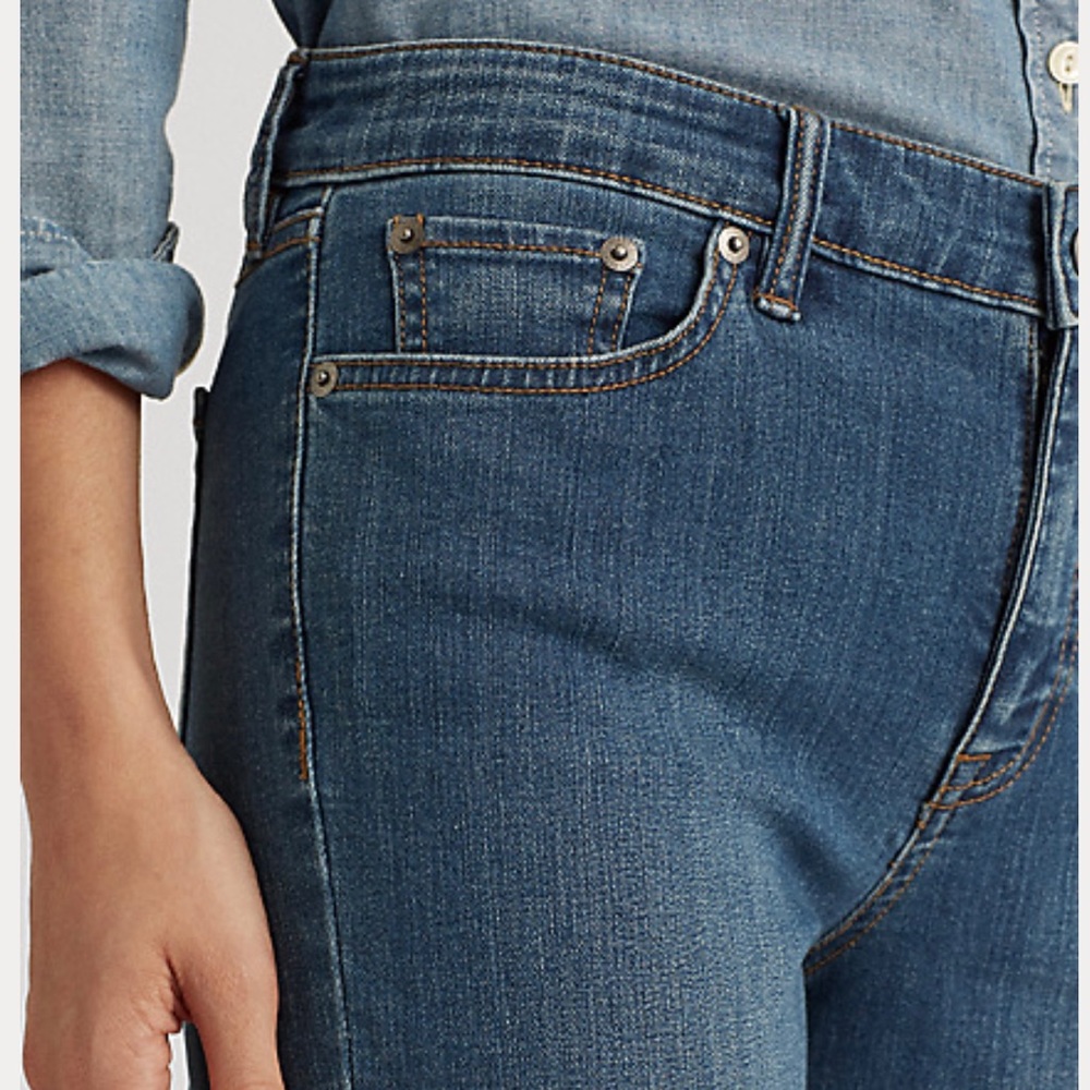 LRL Lauren Jeans Co. Ralph Lauren  | Premier Straight Jeans | Women's Size 8 - Picture 3 of 16